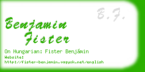 benjamin fister business card