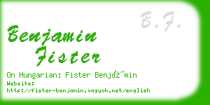benjamin fister business card